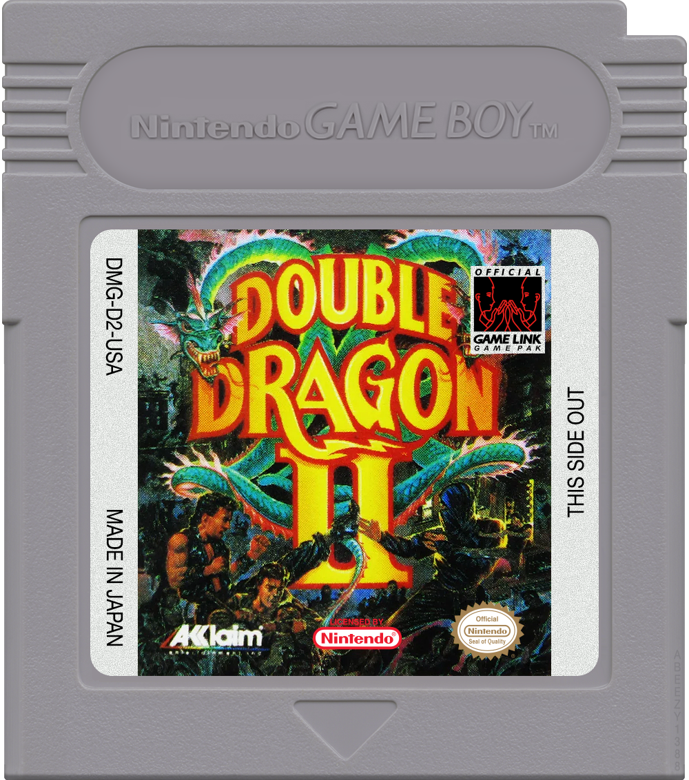 Double Dragon II Cartridge Label
