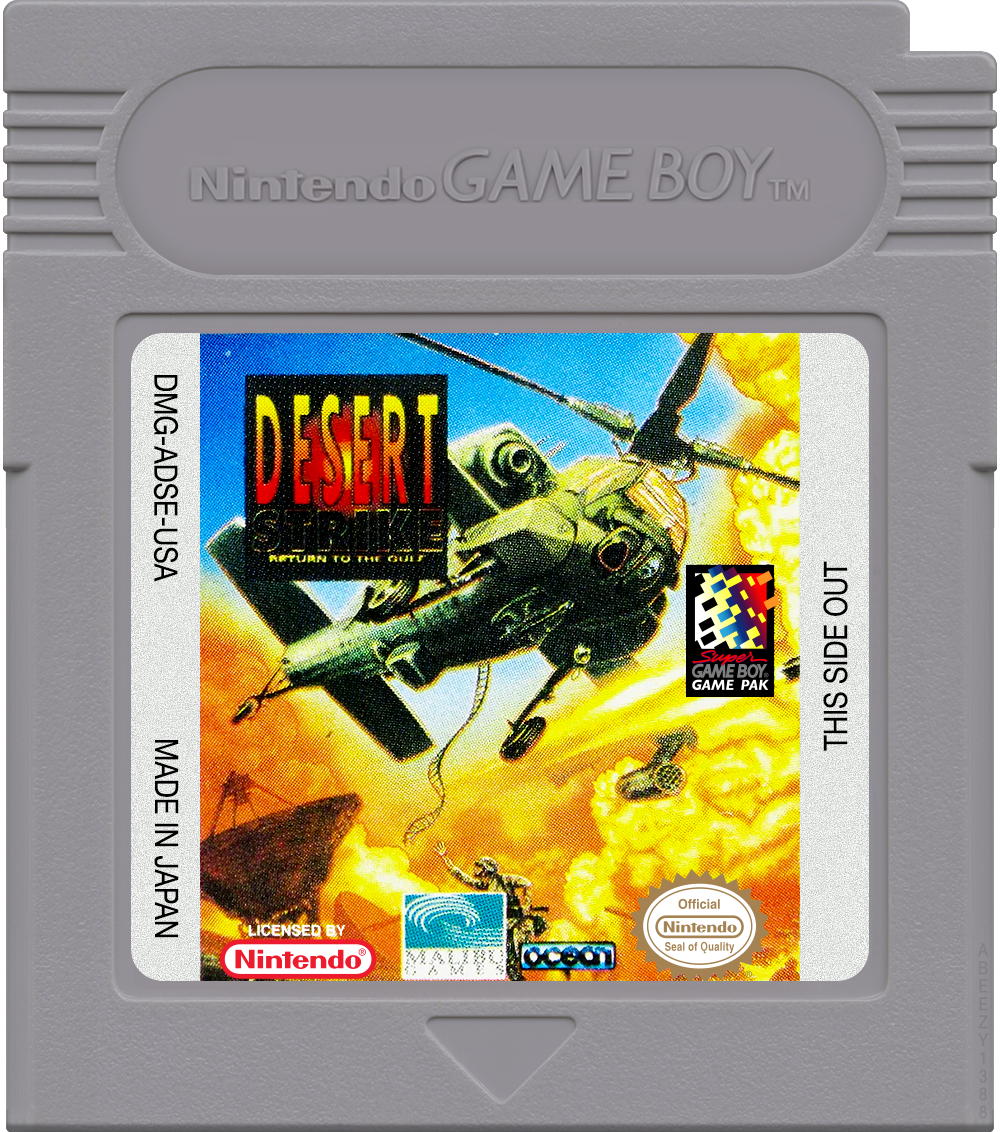 Desert Strike - Return to the Gulf Cartridge Label