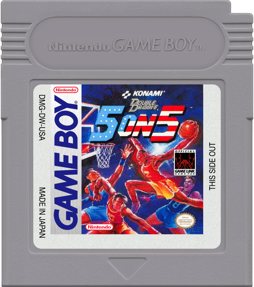 Double Dribble - 5 on 5 Cartridge Label