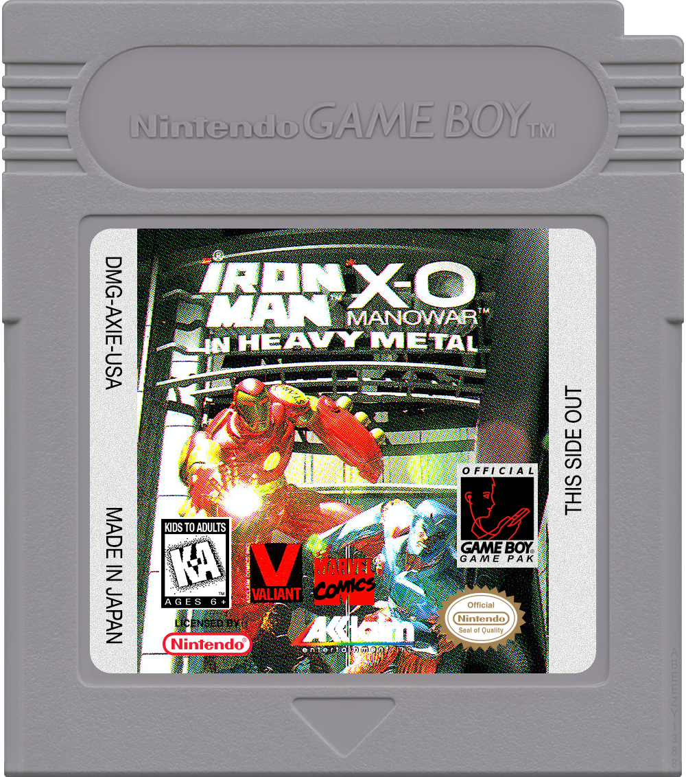Iron Man X-O Manowar in Heavy Metal Cartridge Label
