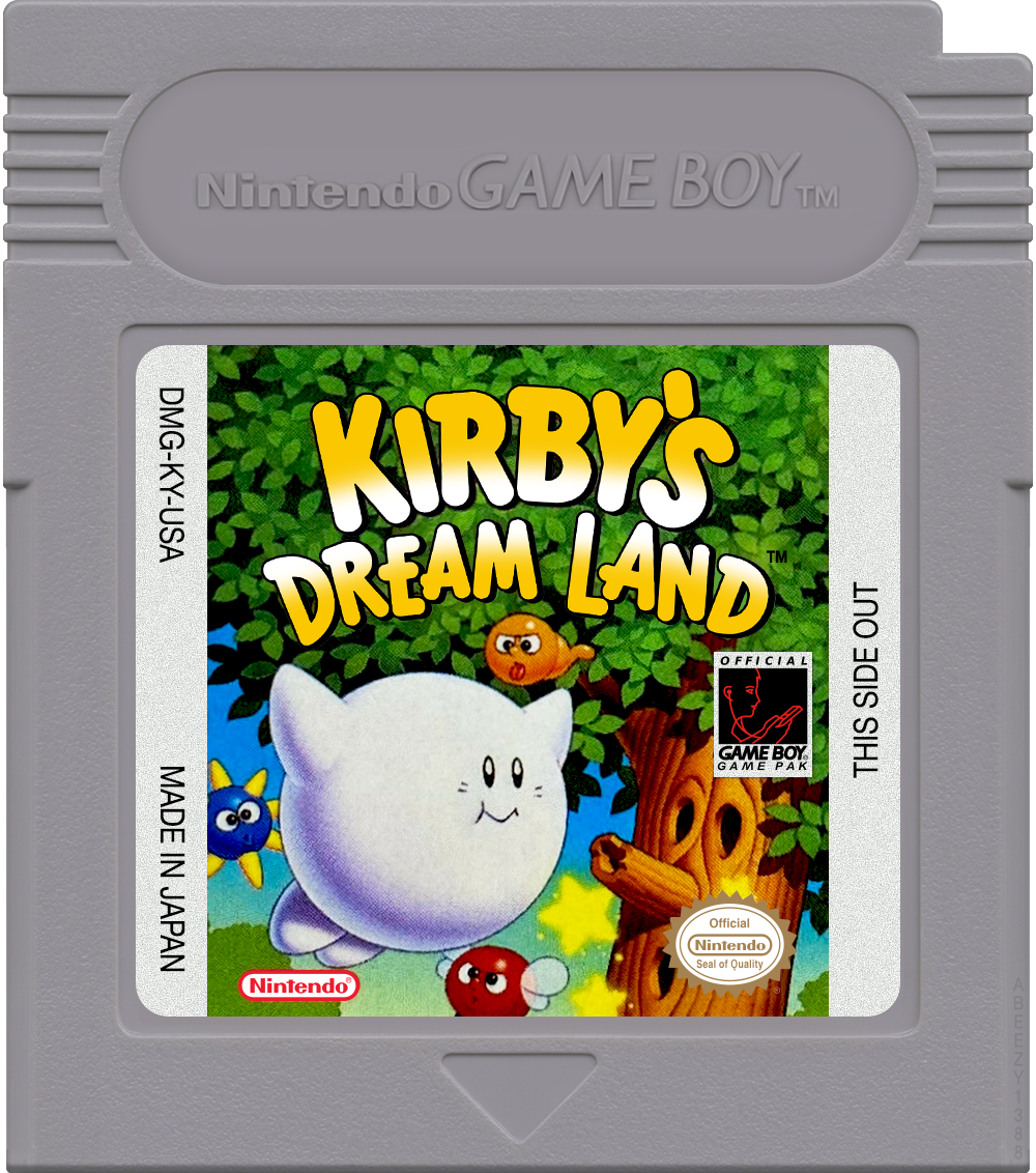 Kirby's Dream Land Cartridge Label