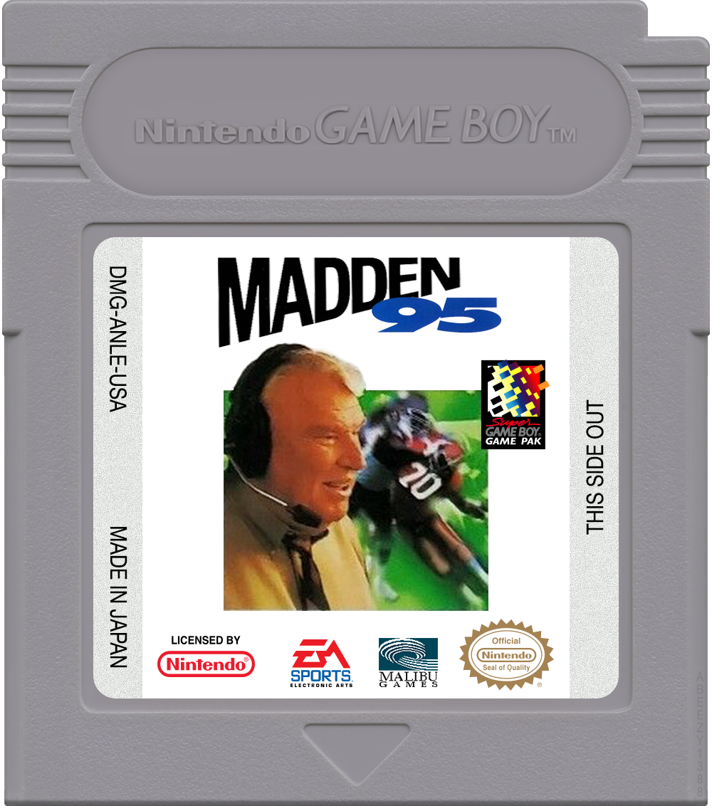 Madden 95 Cartridge Label