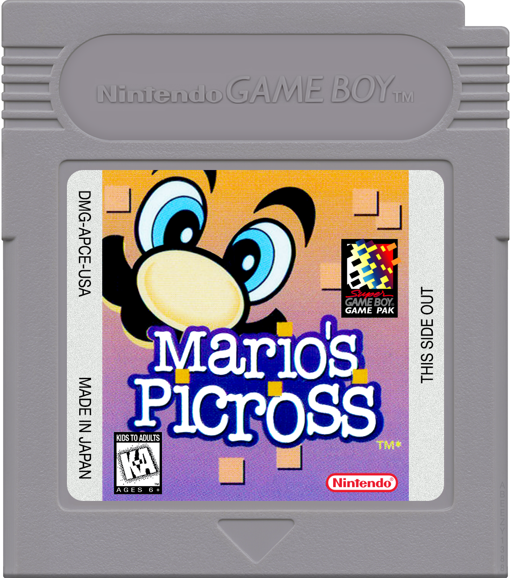 Mario's Picross Cartridge Label
