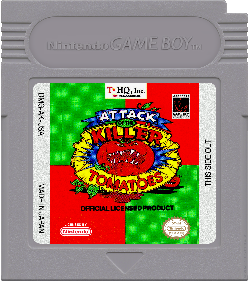 Attack of the Killer Tomatoes Cartridge Label