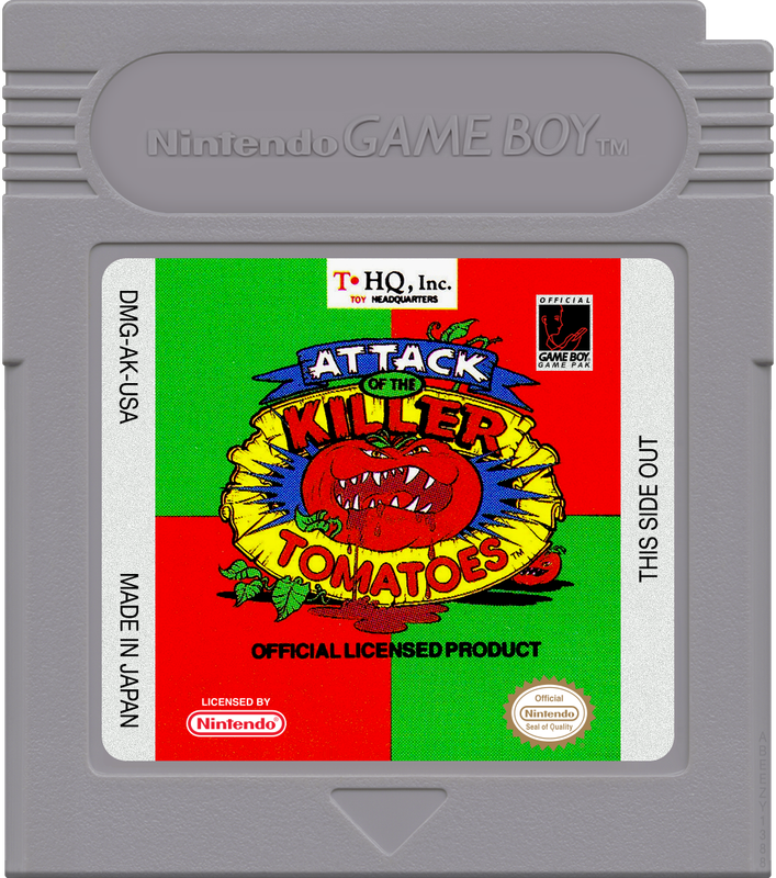 Attack of the Killer Tomatoes Cartridge Label