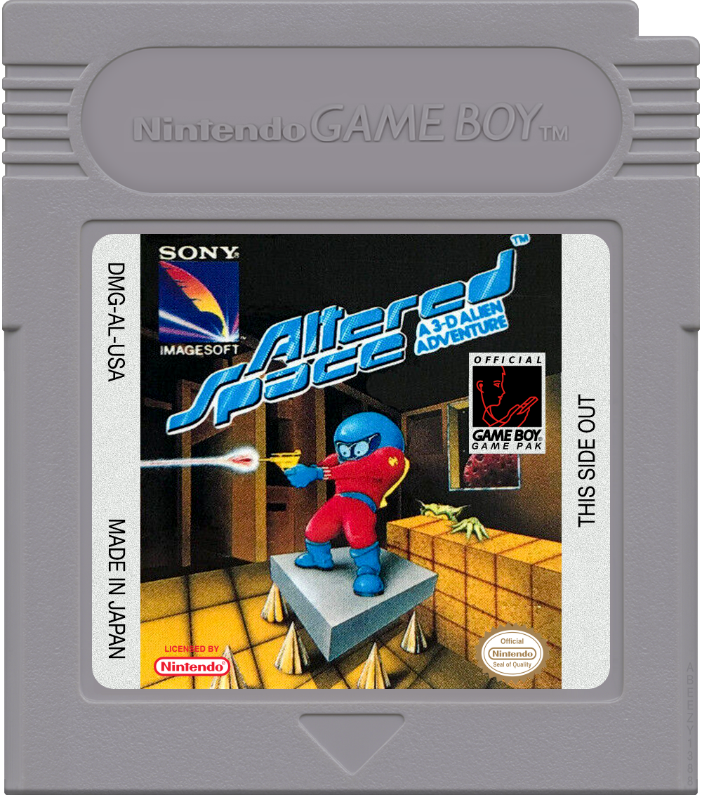 Altered Space - A 3-D Alien Adventure Cartridge Label