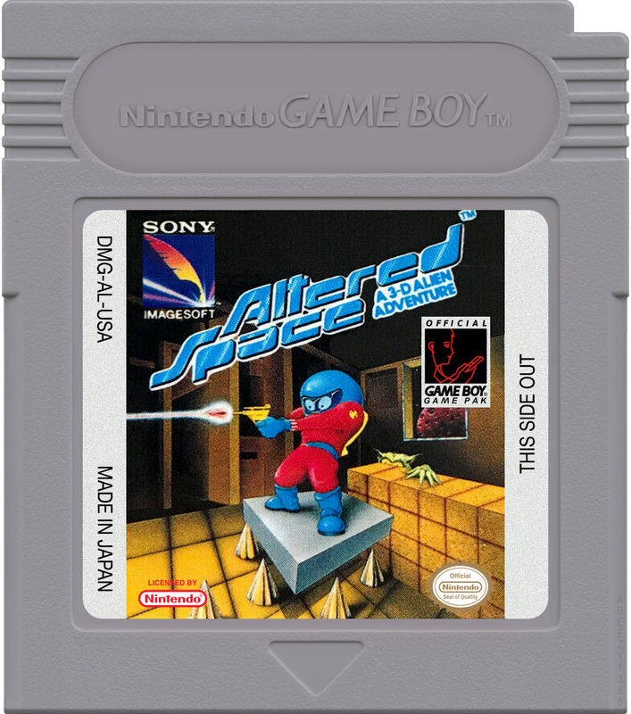 Altered Space - A 3-D Alien Adventure Cartridge Label