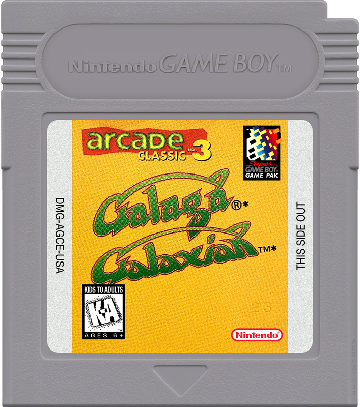 Arcade Classic No. 3 - Galaga &amp; Galaxian Cartridge Label