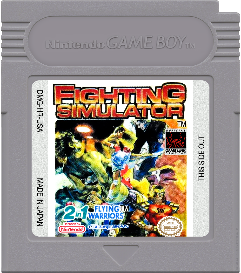 Fighting Simulator 2 in 1 - Flying Warriors Cartridge Label