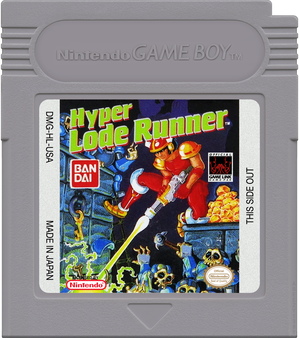Hyper Lode Runner Cartridge Label