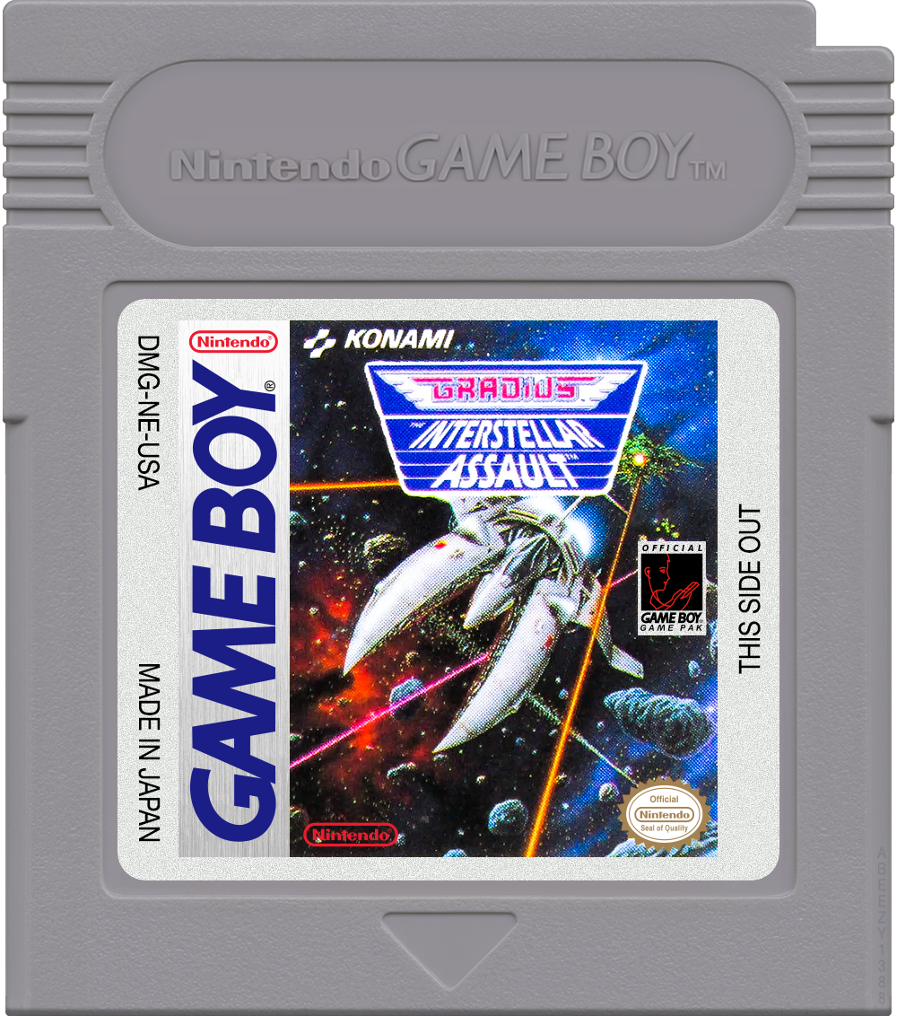 Gradius - The Interstellar Assault Cartridge Label