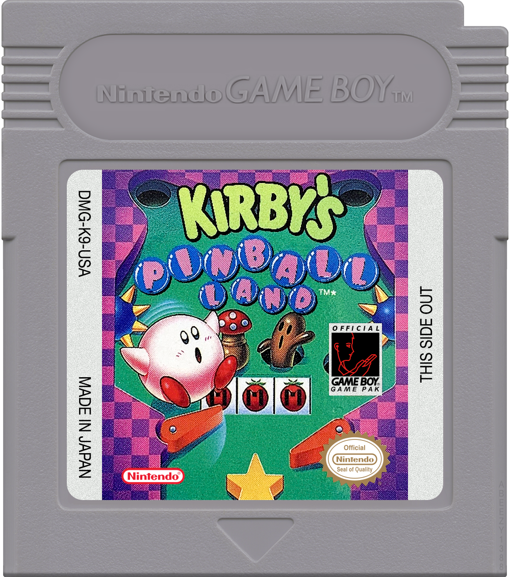 Kirby's Pinball Land Cartridge Label