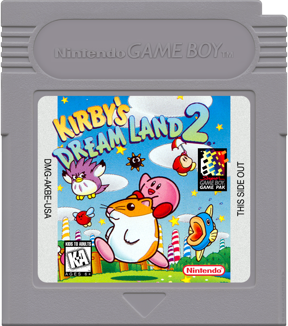 Kirby's Dream Land 2 Cartridge Label