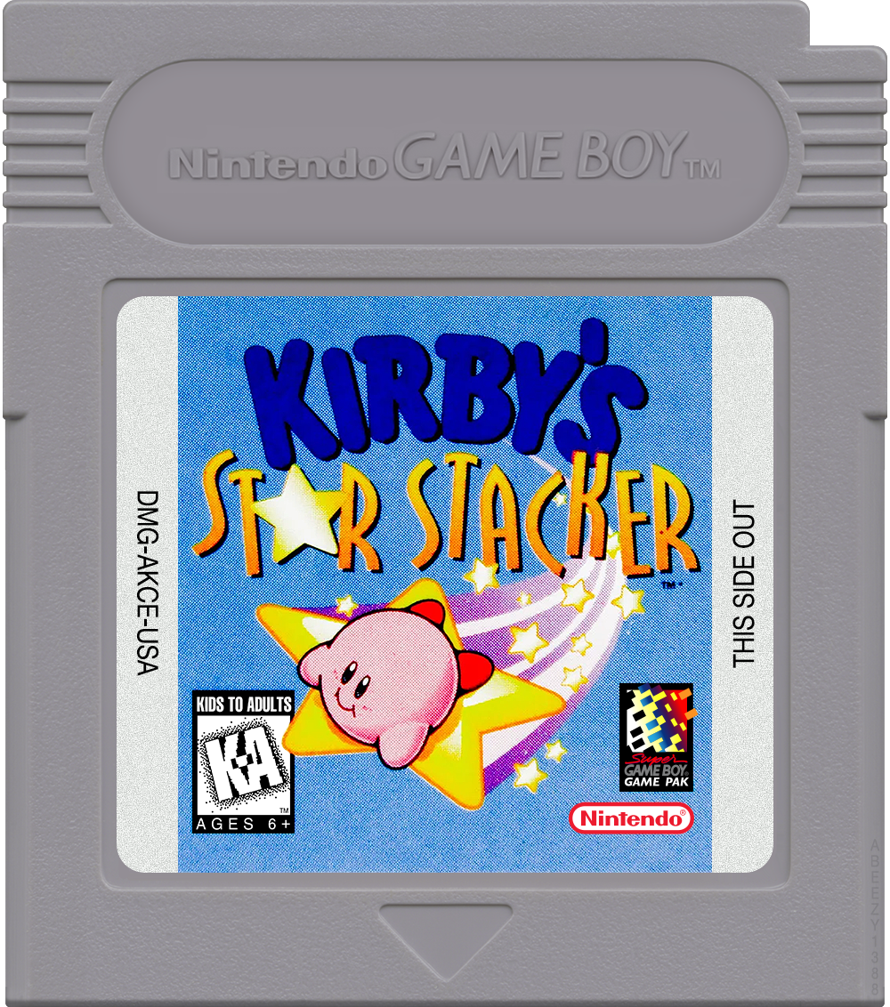 Kirby's Star Stacker Cartridge Label