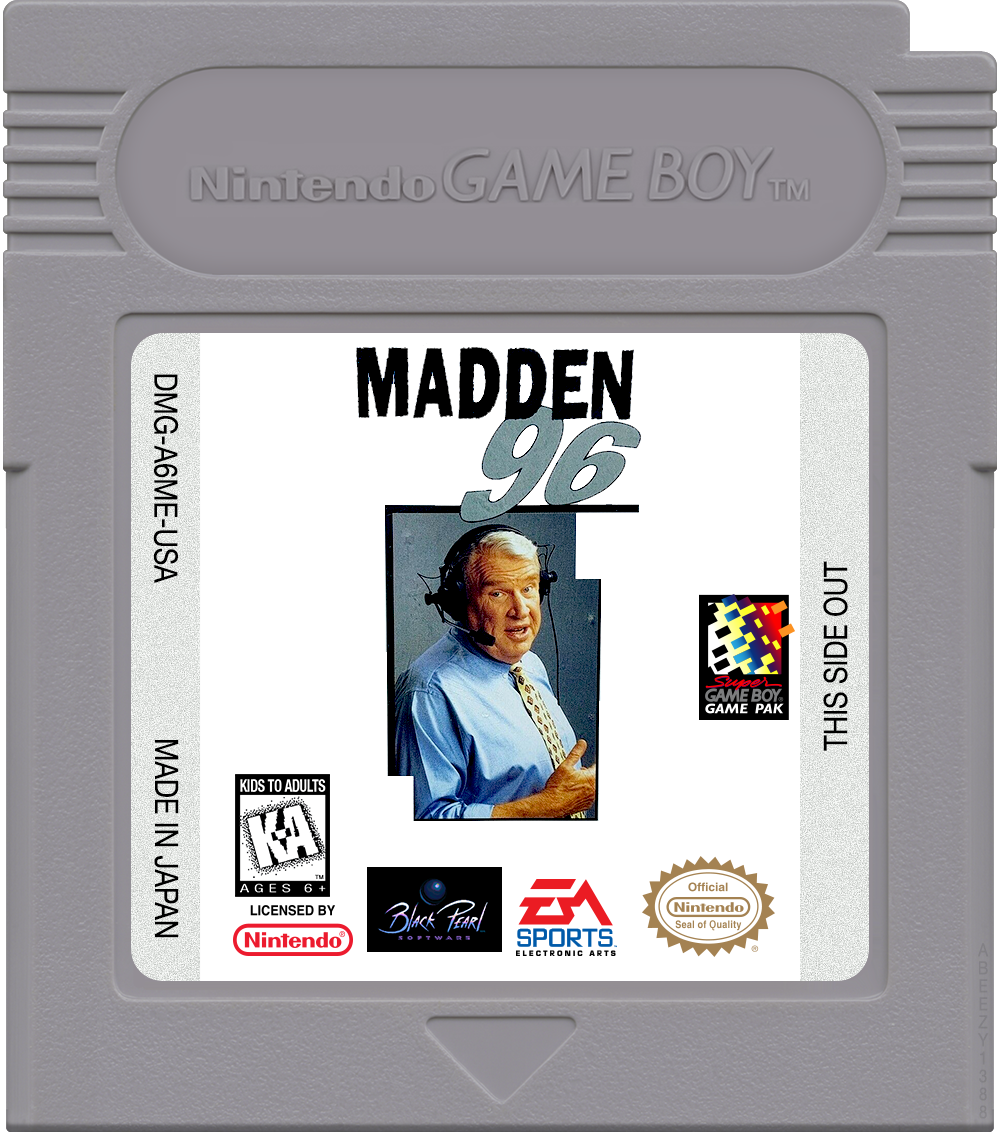 Madden 96 Cartridge Label