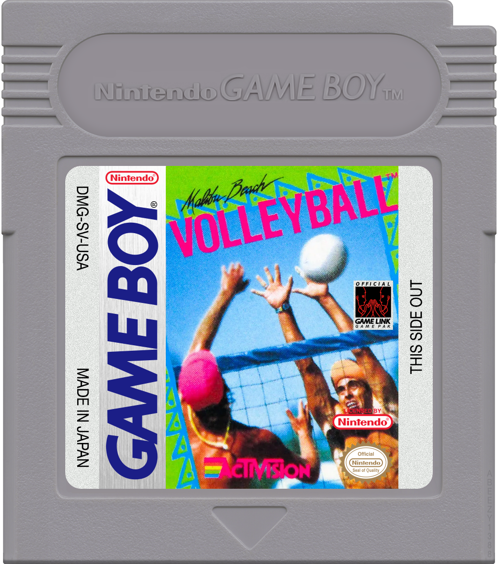 Malibu Beach Volleyball Cartridge Label