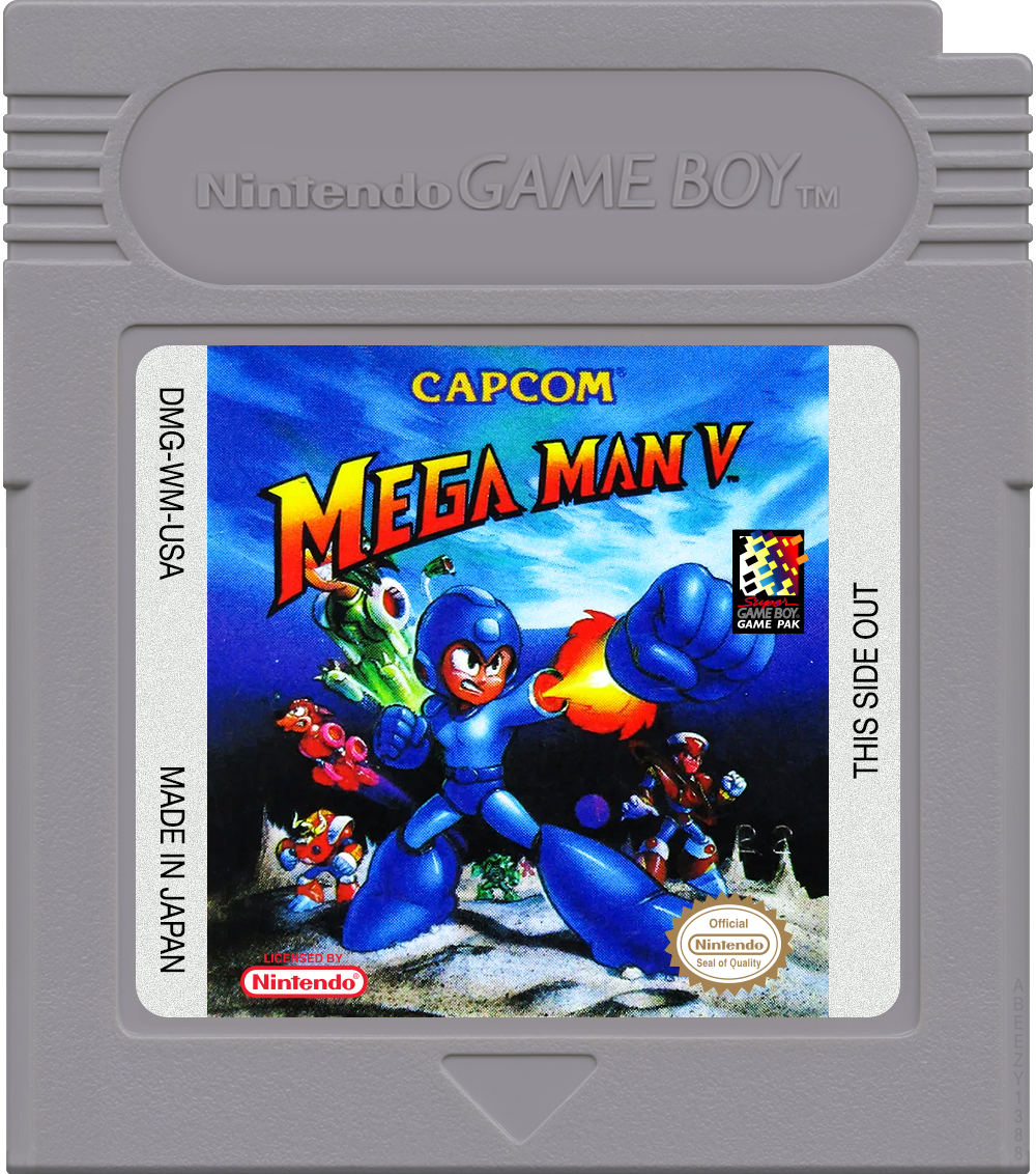 Mega Man V Cartridge Label