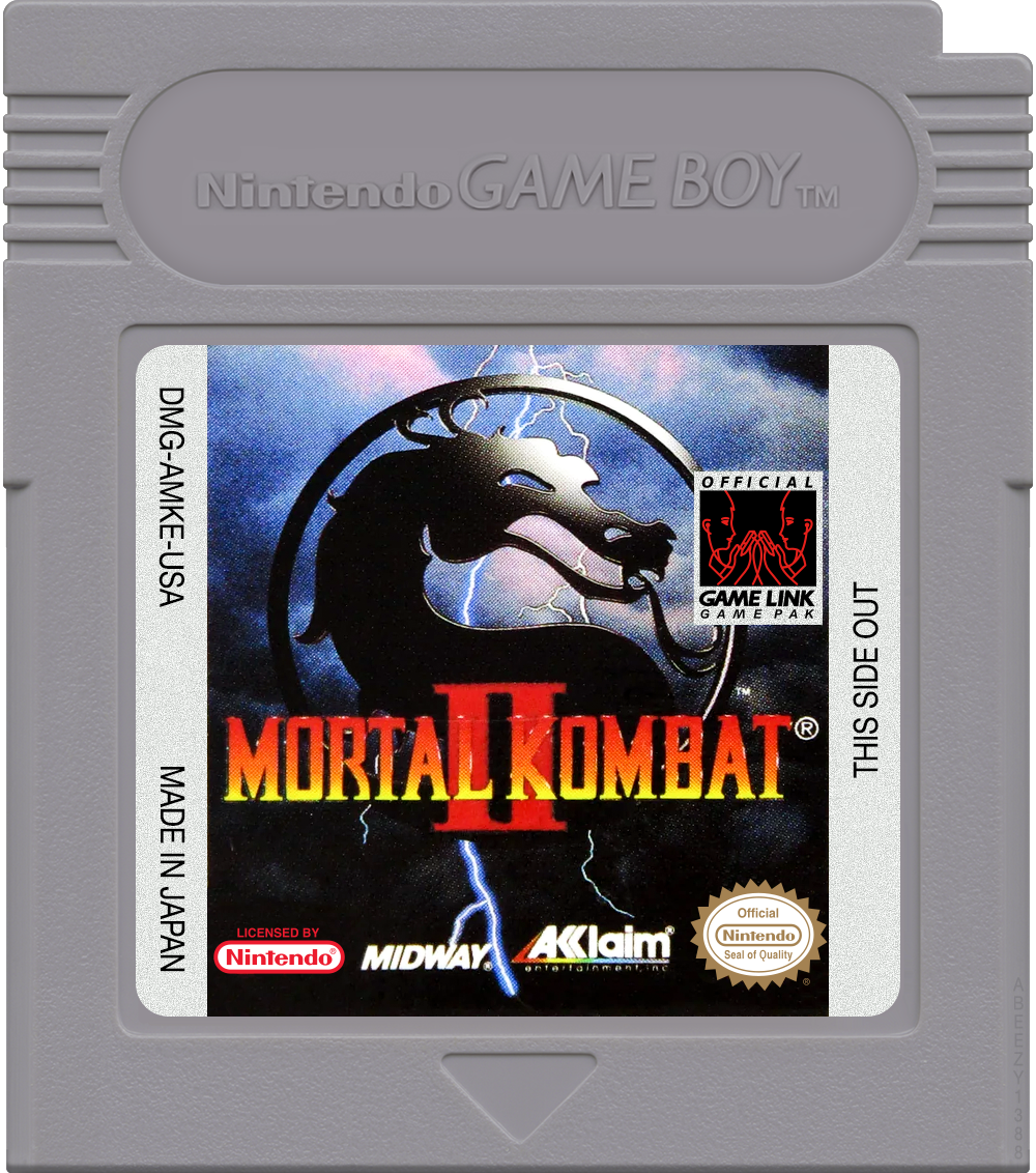 Mortal Kombat II Cartridge Label