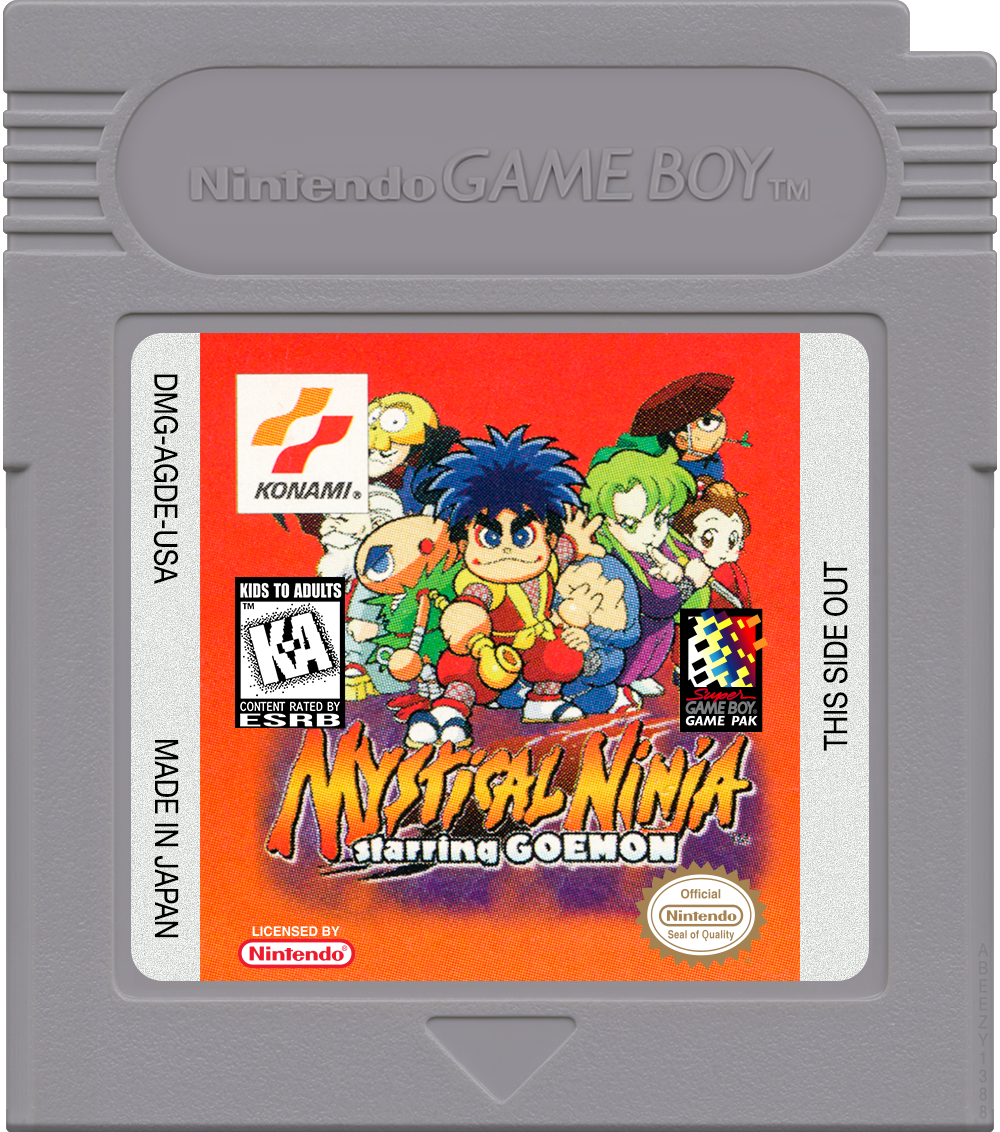 Mystical Ninja Starring Goemon Cartridge Label