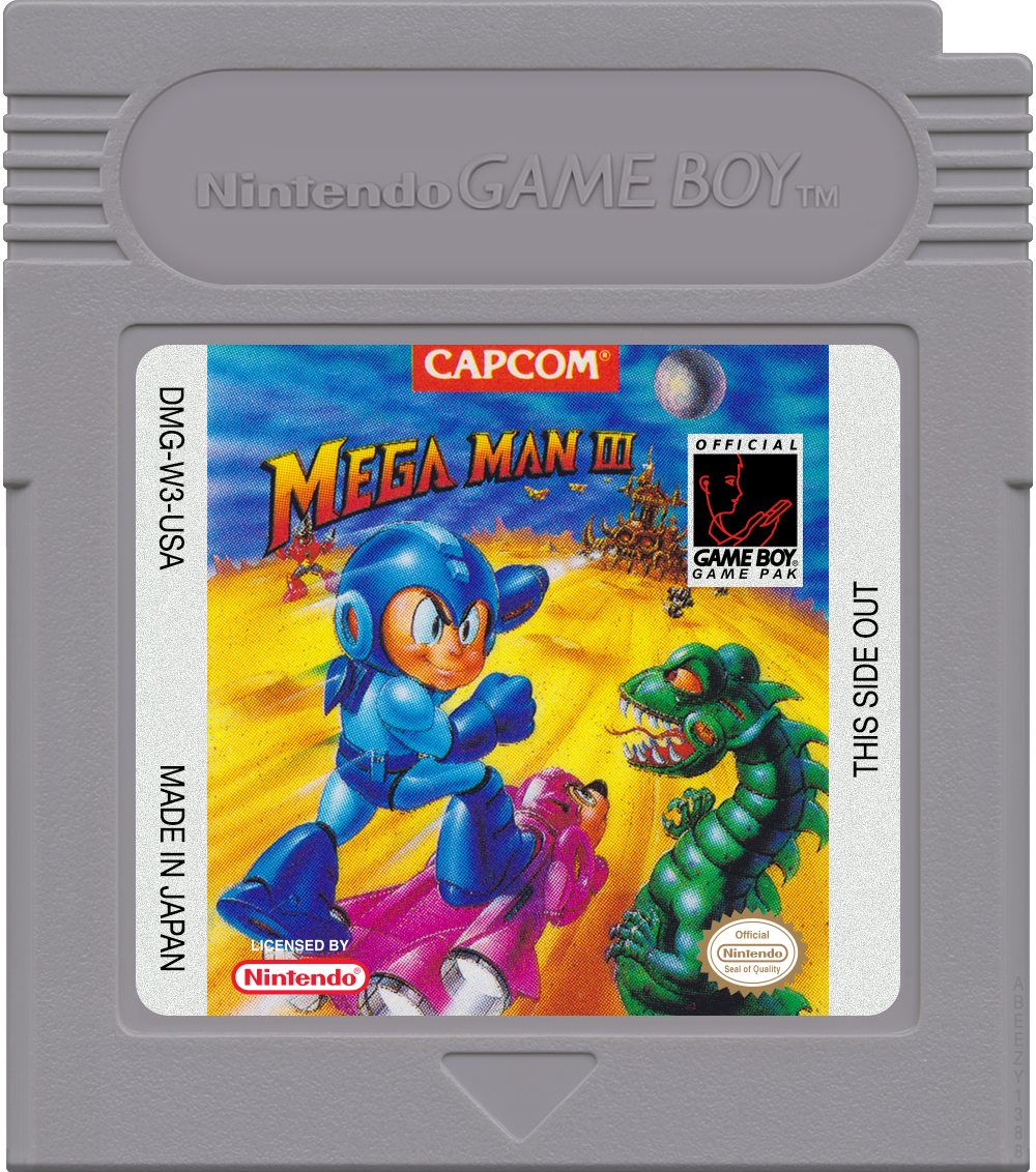 Mega Man III Cartridge Label
