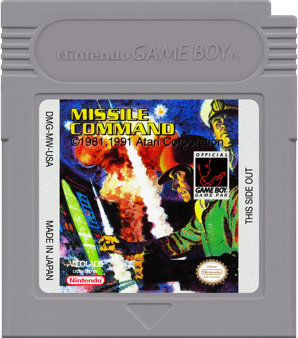 Missile Command Cartridge Label