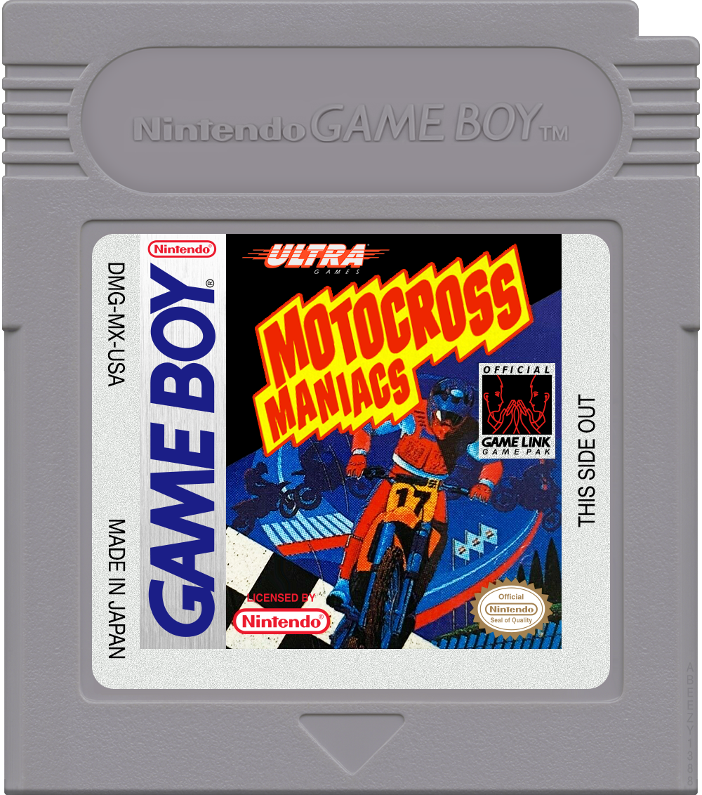 Motocross Maniacs Cartridge Label