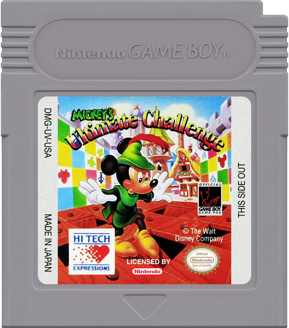 Mickey's Ultimate Challenge Cartridge Label