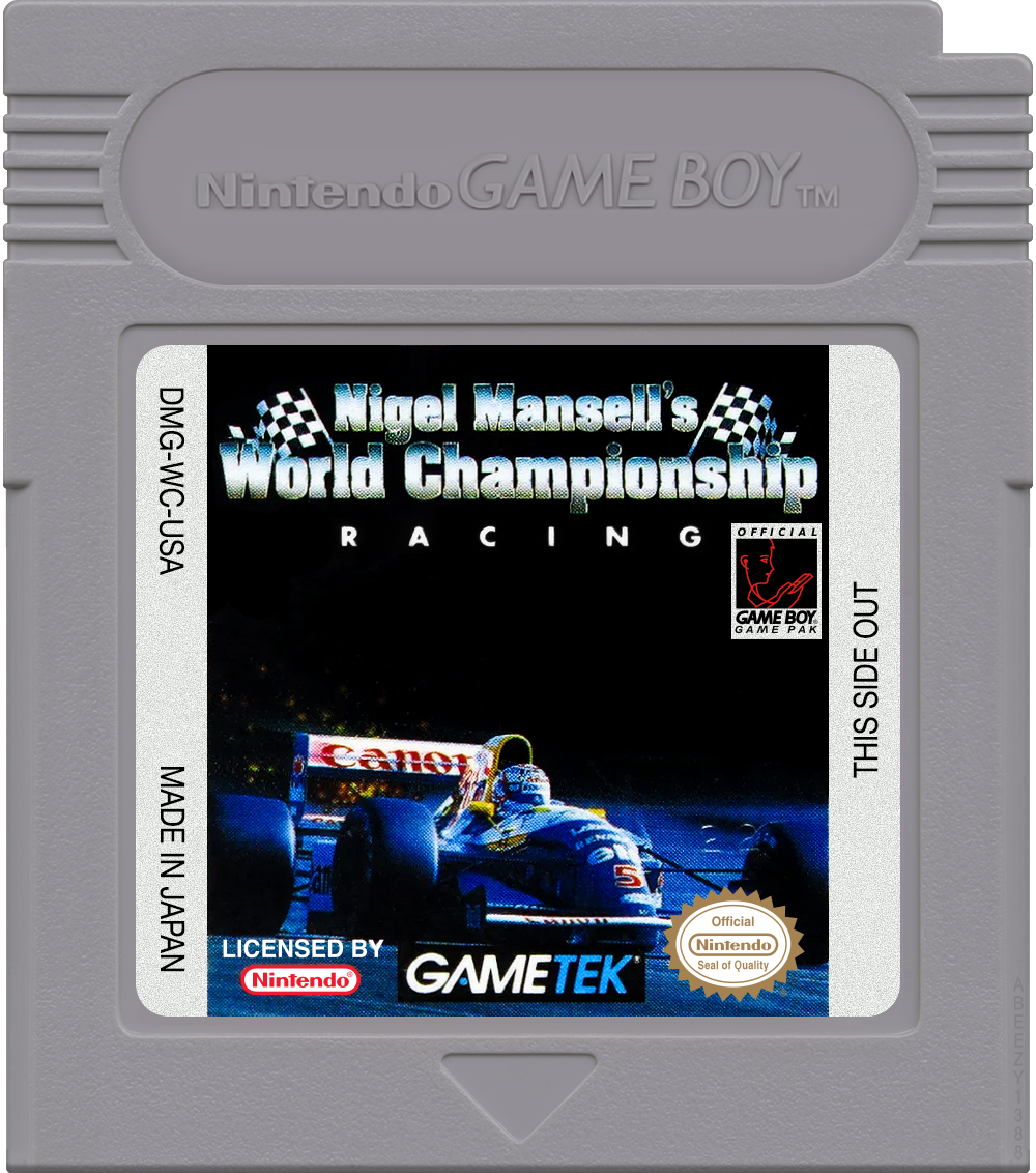 Nigel Mansell's World Championship Racing Cartridge Label