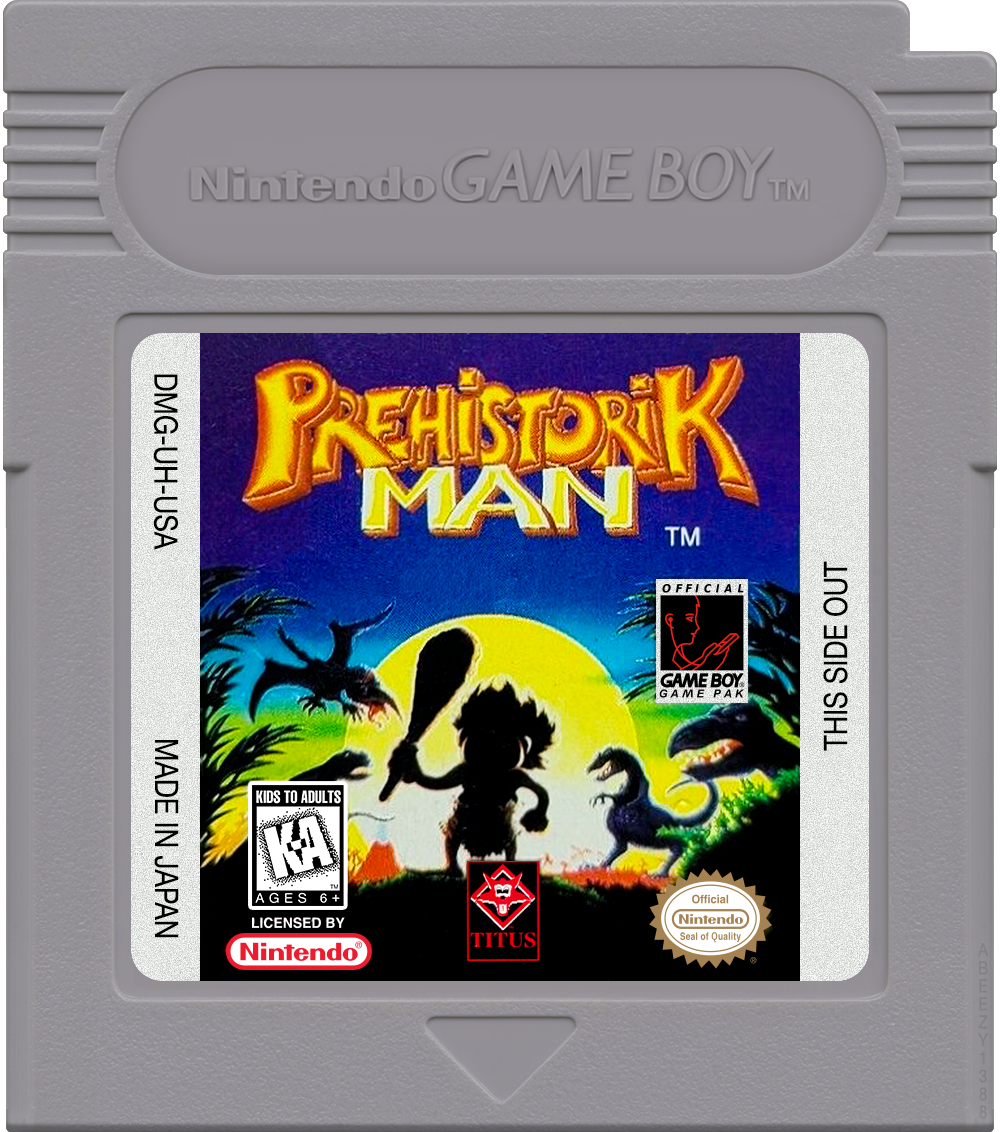 Prehistorik Man Cartridge Label