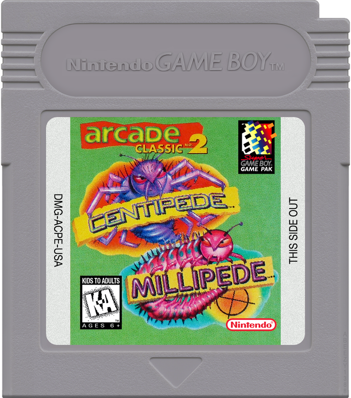 Arcade Classic No. 2 - Centipede &amp; Millipede Cartridge Label