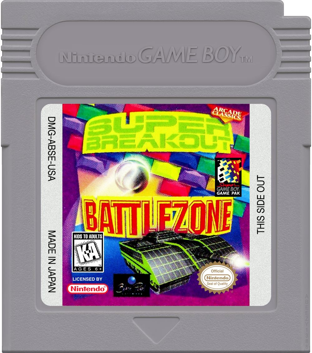 Arcade Classics - Super Breakout &amp; Battlezone Cartridge Label