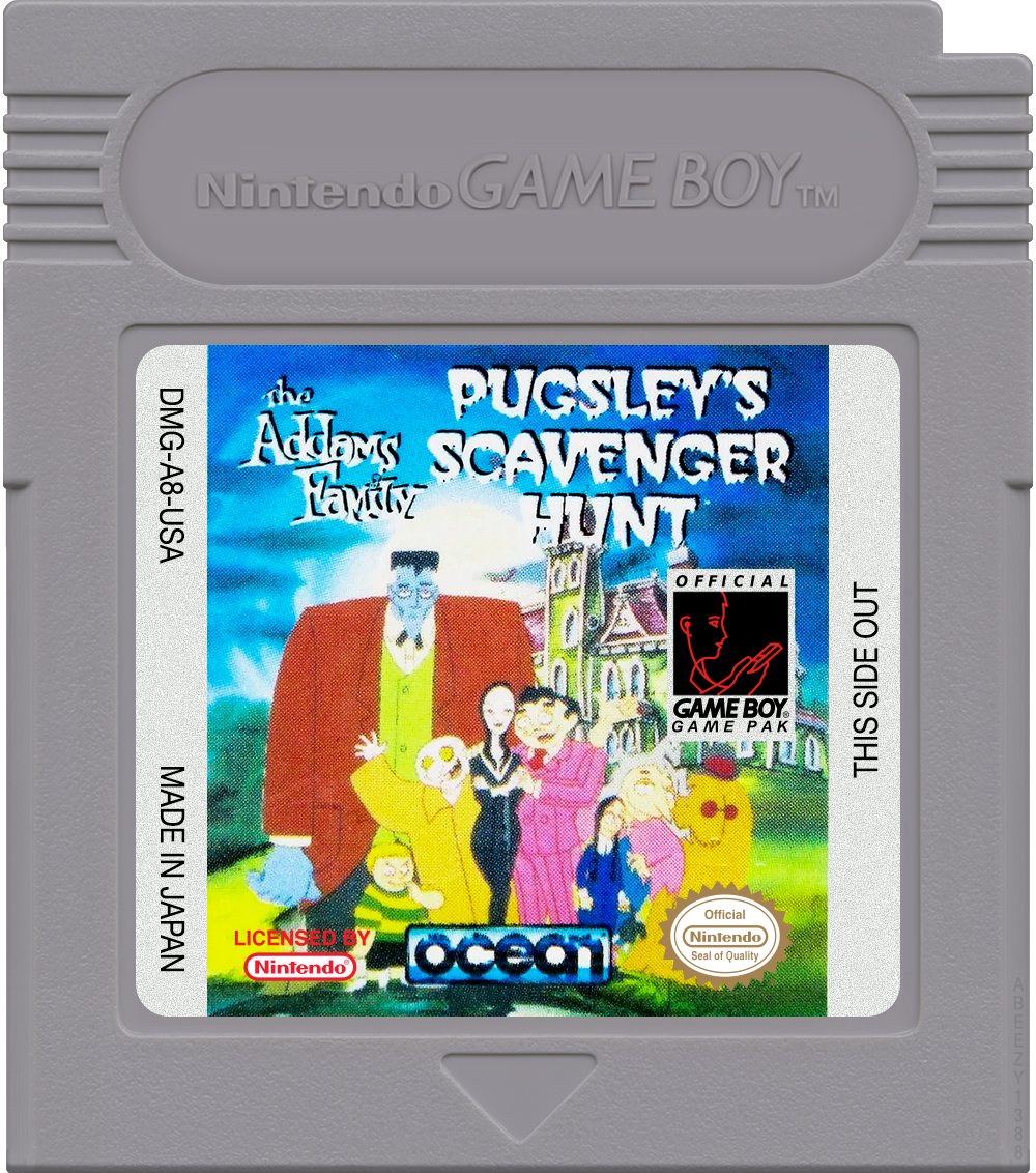 Addams Family, The - Pugsley's Scavenger Hunt Cartridge Label