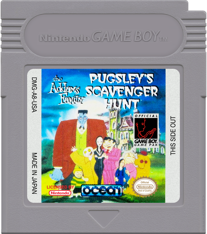 Addams Family, The - Pugsley's Scavenger Hunt Cartridge Label