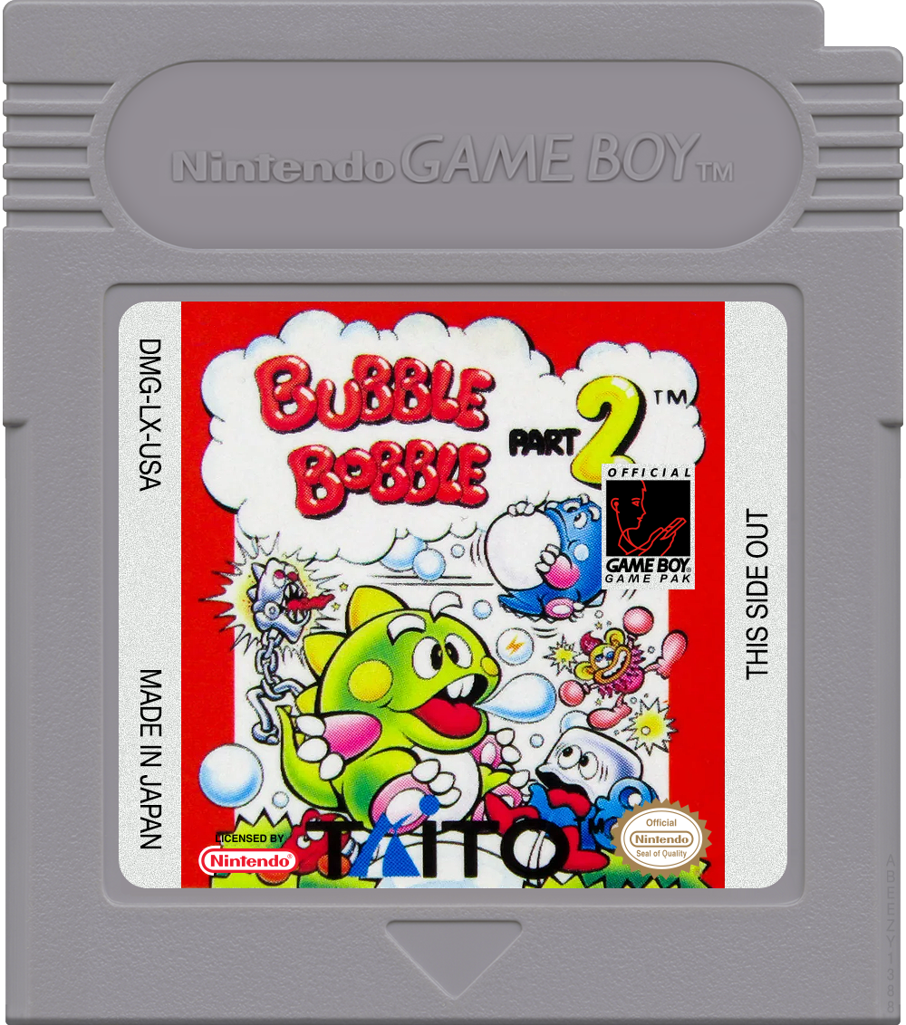 Bubble Bobble Part 2 Cartridge Label