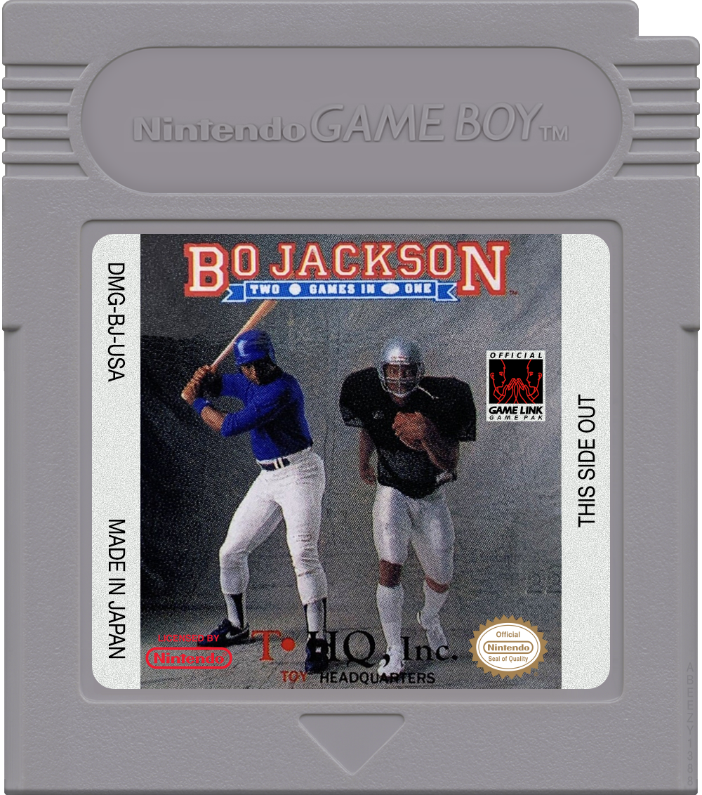 Bo Jackson - Two Games in One Cartridge Label