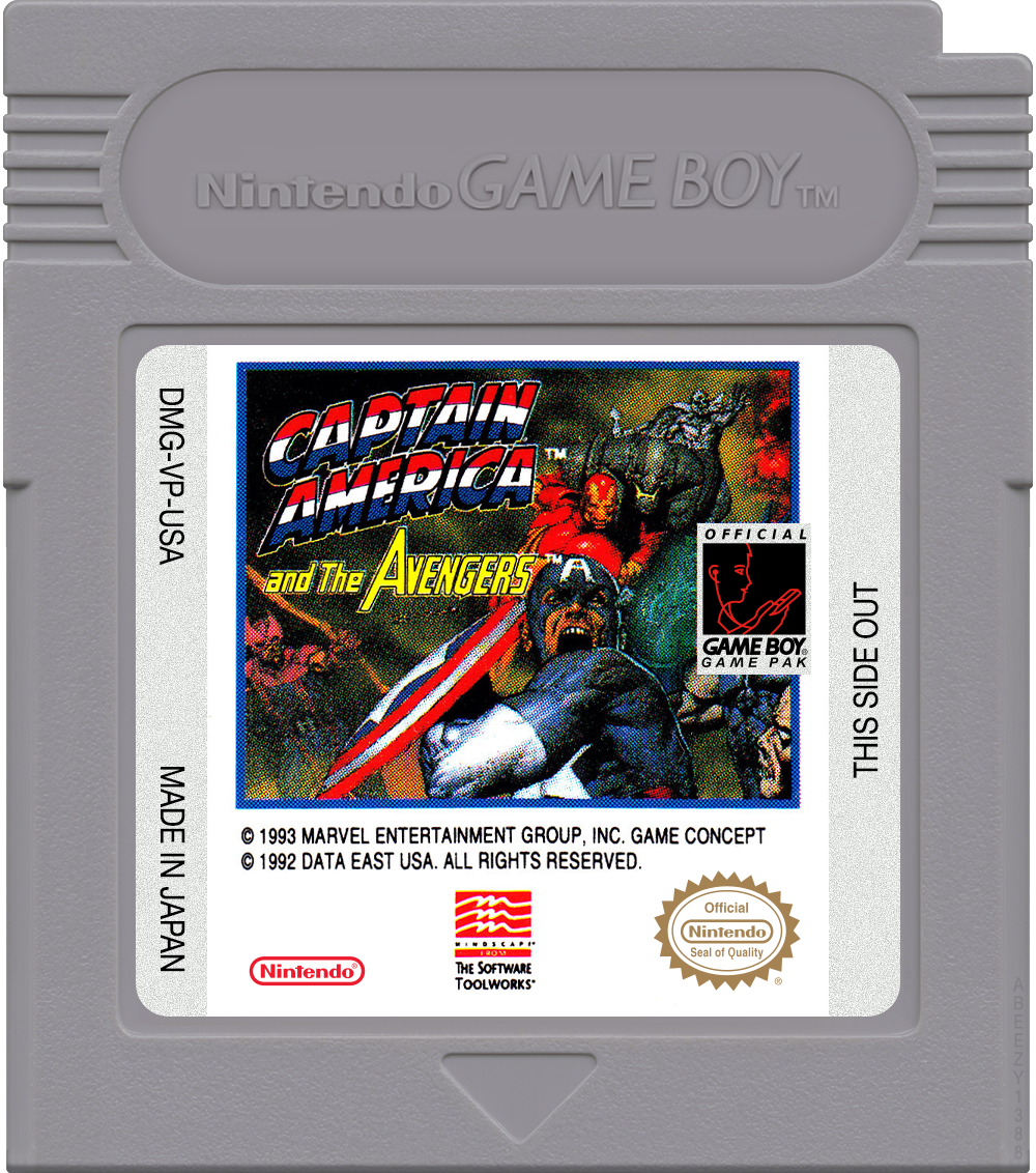 Captain America and the Avengers Cartridge Label