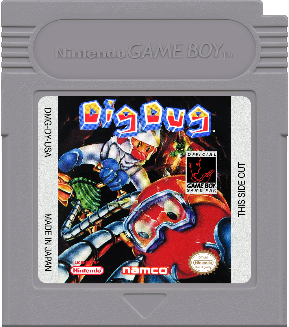 Dig Dug Cartridge Label