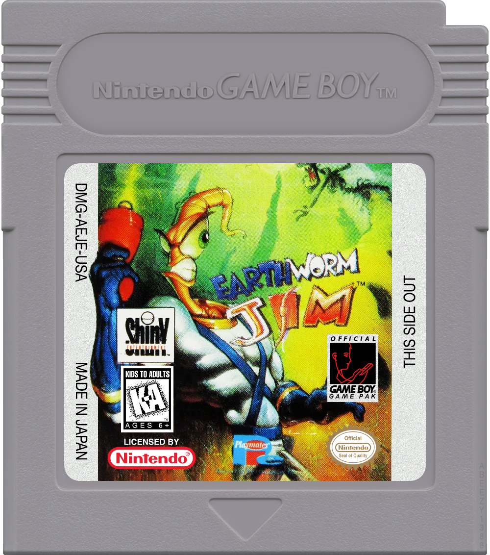 Earthworm Jim Cartridge Label