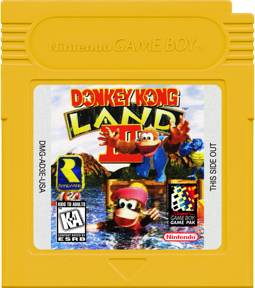 Donkey Kong Land III Cartridge Label