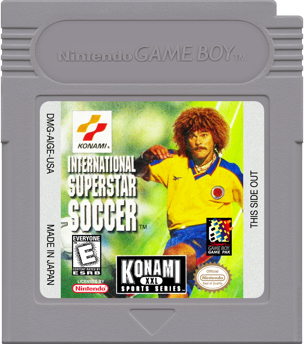 International Superstar Soccer Cartridge Label