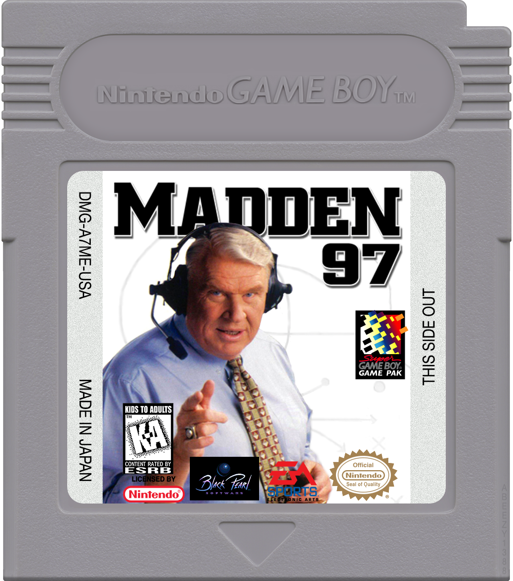 Madden 97 Cartridge Label