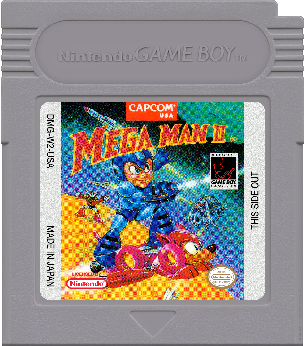 Mega Man II Cartridge Label