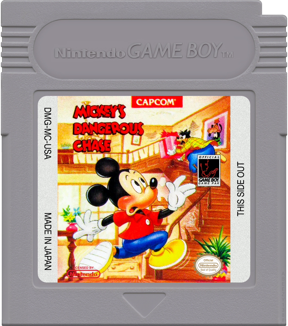 Mickey's Dangerous Chase Cartridge Label