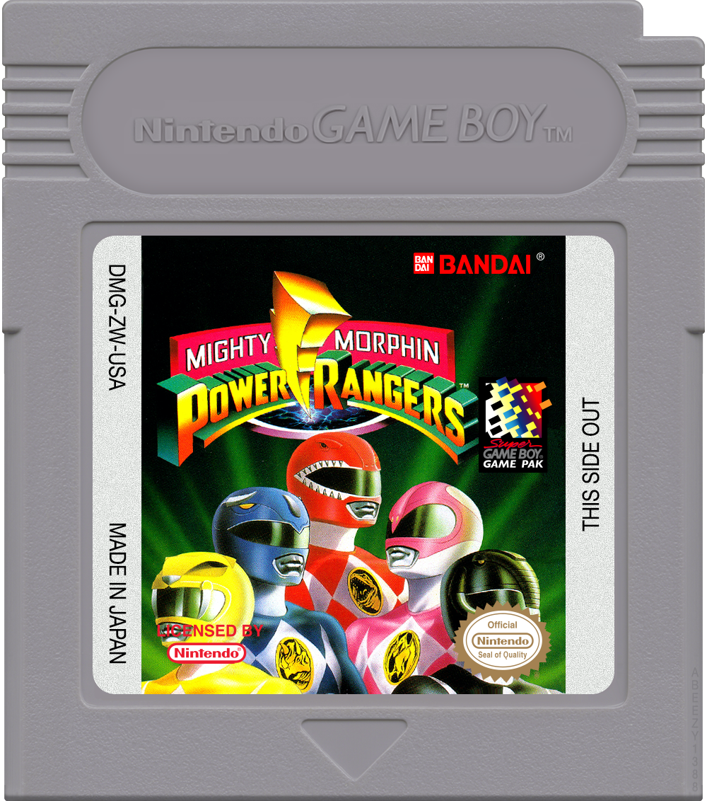 Mighty Morphin Power Rangers Cartridge Label