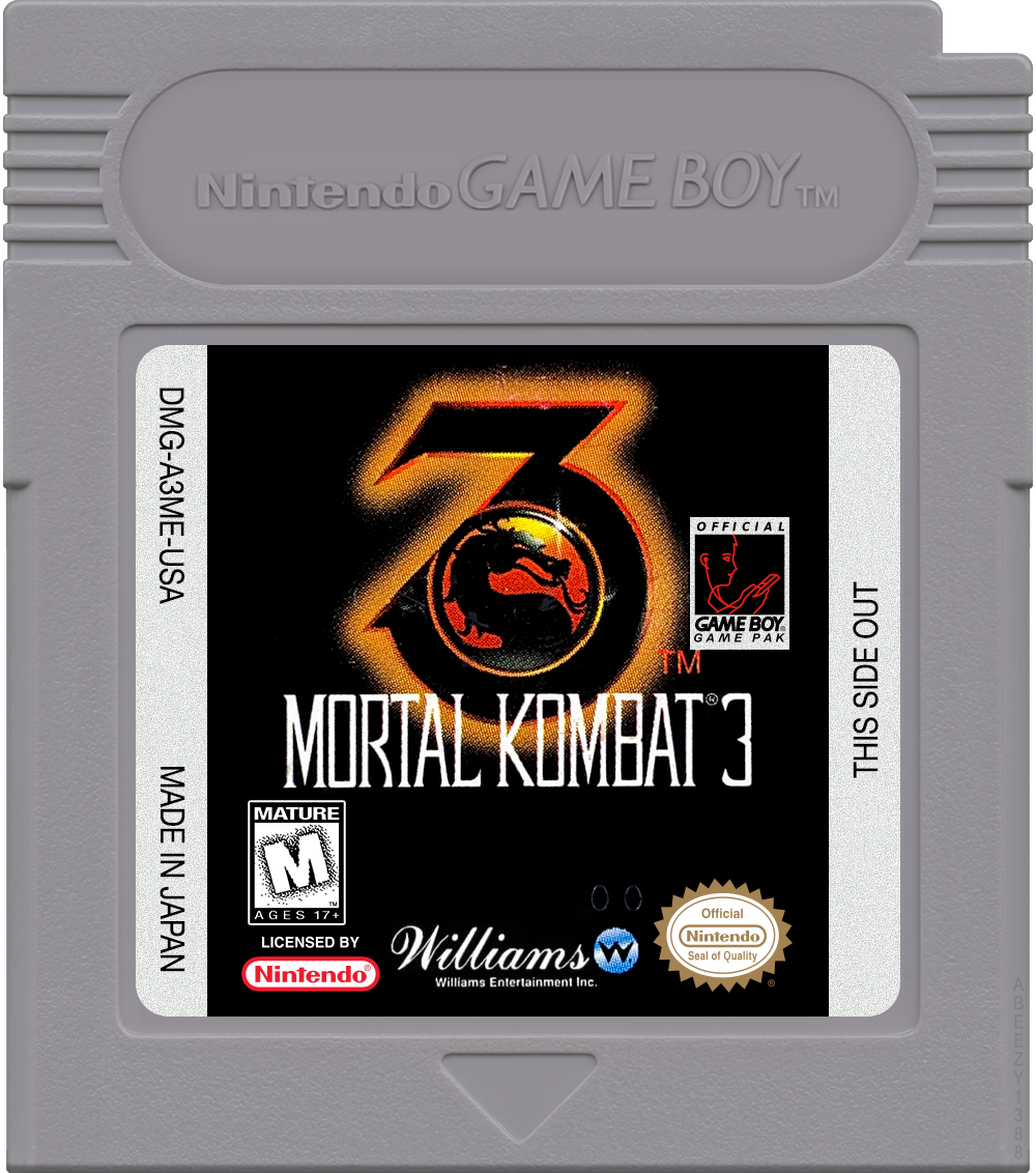 Mortal Kombat 3 Cartridge Label