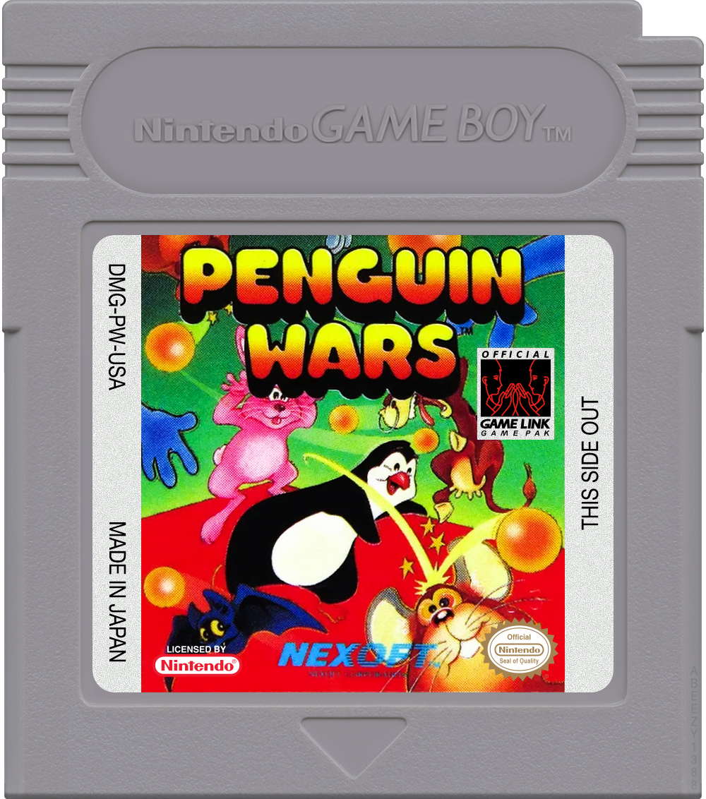 Penguin Wars Cartridge Label