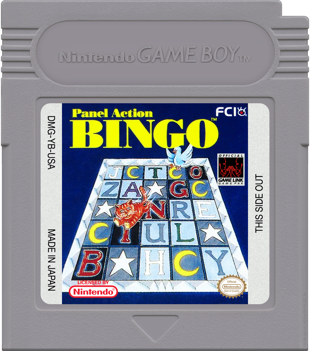 Panel Action Bingo Cartridge Label
