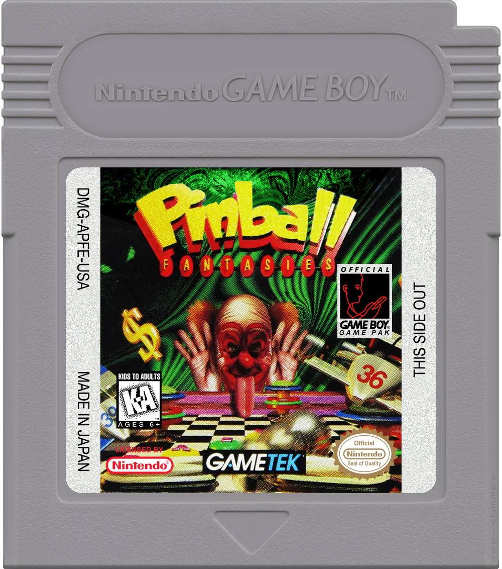 Pinball Fantasies Cartridge Label