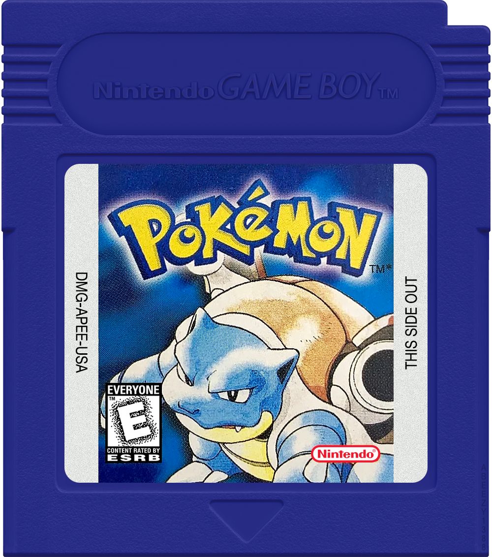 Pokemon - Blue Version Cartridge Label