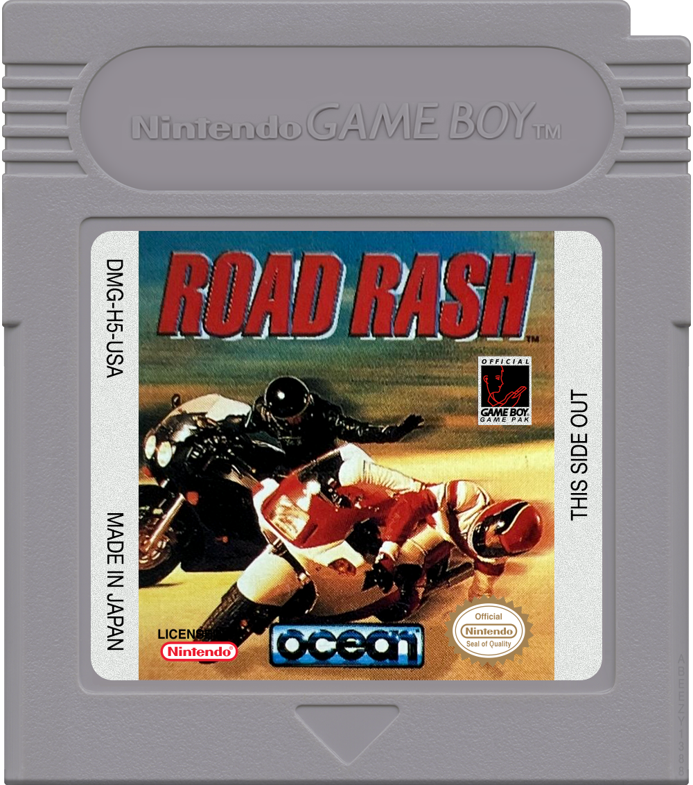 Road Rash Cartridge Label